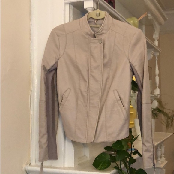 Free People Veg Suede Motorcycle Jacket size 2 - Picture 3 of 5